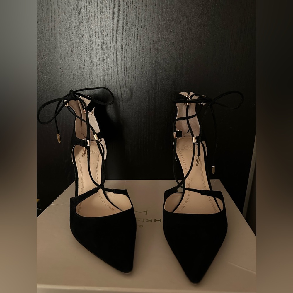 Marc Fisher LTD Toni Black Suede Heels